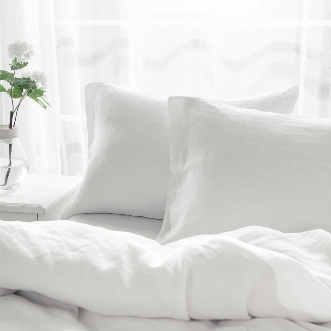 Luxury Soft White Pillow Cases Standard Size Set of 2, Breathable Moisture Wicking Hypoallergenic Premium Ultra Soft Linen Bed Pillowcases with Envelo Luxury Soft White Pillow Cases Standard Size Set of 2, Breathable Moisture Wicking Hypoallergenic Premium Ultra Soft Linen Bed Pillowcases with Envelo
